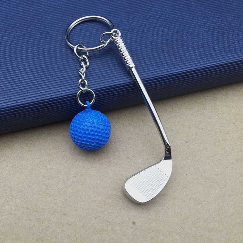 Mini Golf Club and Ball Keychain Pendant Key Ring Gift for Bags or Key or Other Decoration for Sports Lovers Fans Gift Keychains