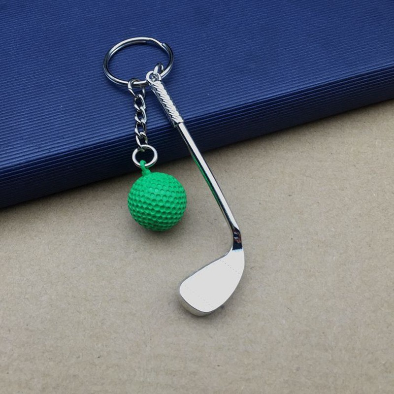 Mini Golf Club and Ball Keychain Pendant Key Ring Gift for Bags or Key or Other Decoration for Sports Lovers Fans Gift Keychains