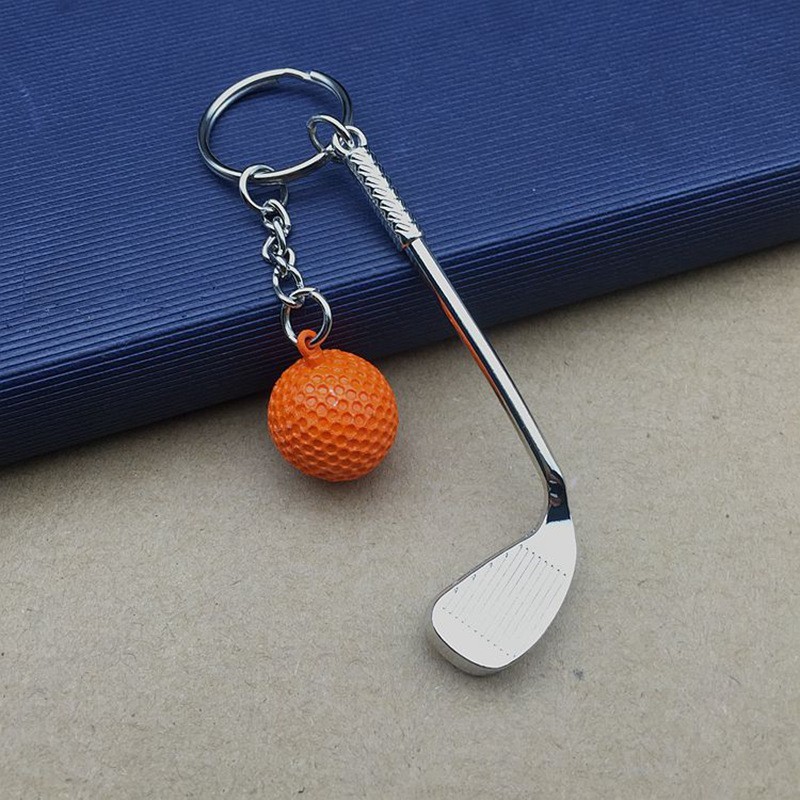 Mini Golf Club and Ball Keychain Pendant Key Ring Gift for Bags or Key or Other Decoration for Sports Lovers Fans Gift Keychains