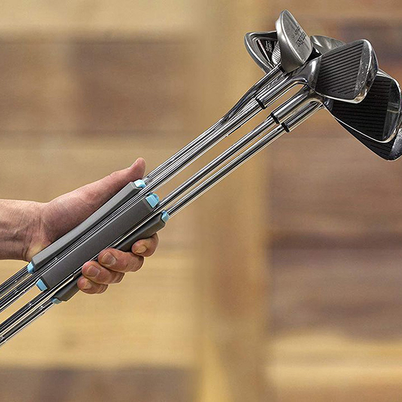 Golf Club Retainer Standing Easy to Carry Golf Club Carrier for Woods, Irons, Wedges, Putters, and Hybrid, Can Hold Up To 6 Clubs