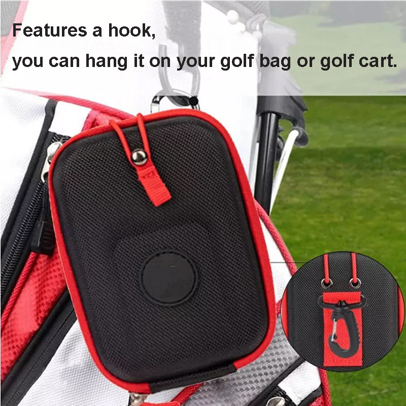 Golf Rangefinder Case, Universal Waterproof EVA Range Finder Carry Bag with Carabiner Belt Clip Compatible for Most Rangefinder