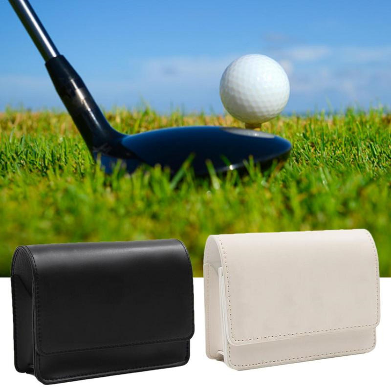 PU Leather Golf Rangefinder Case Magnetic Closure Universal Golf Range Finder Carry Bag Belt Hanging Golfs Pouch Golf Accessories