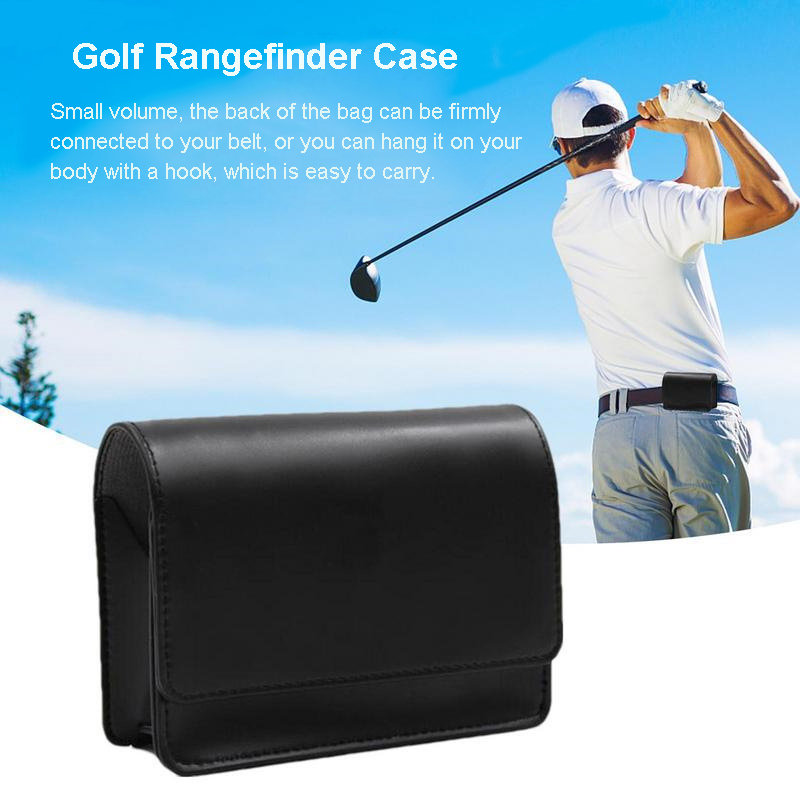 PU Leather Golf Rangefinder Case Magnetic Closure Universal Golf Range Finder Carry Bag Belt Hanging Golfs Pouch Golf Accessories
