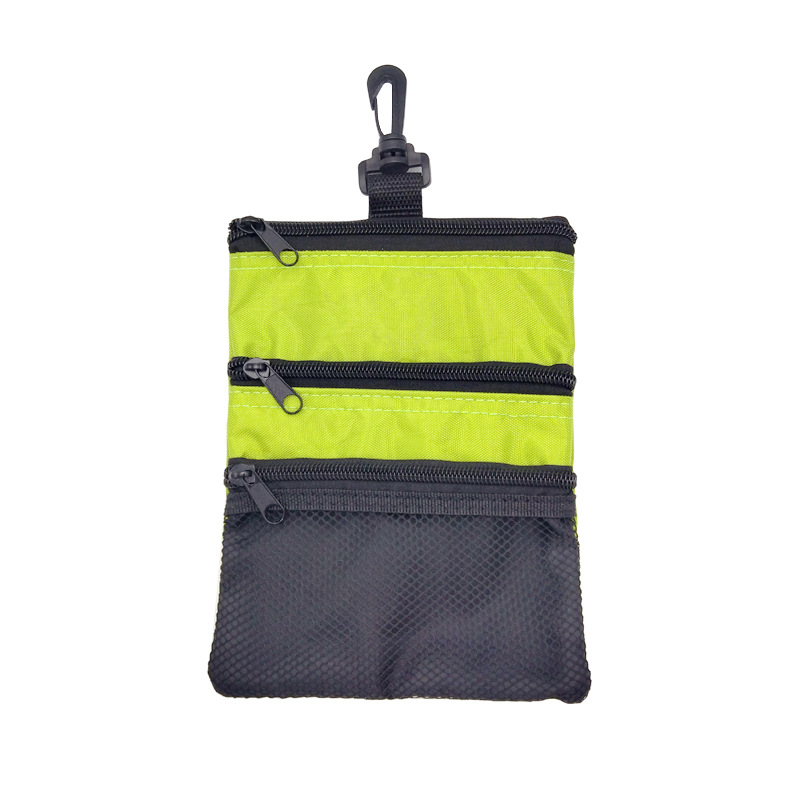 Multi Pockets Golf Ball Bag Zipper Golf Valuables Pouch for Storing Balls, tees, Yardage Books, Mobile Phones, Keys, Cards & Cash