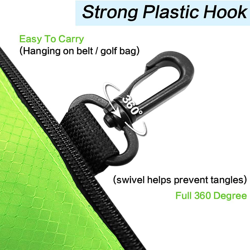 Multi Pockets Golf Ball Bag Zipper Golf Valuables Pouch for Storing Balls, tees, Yardage Books, Mobile Phones, Keys, Cards & Cash