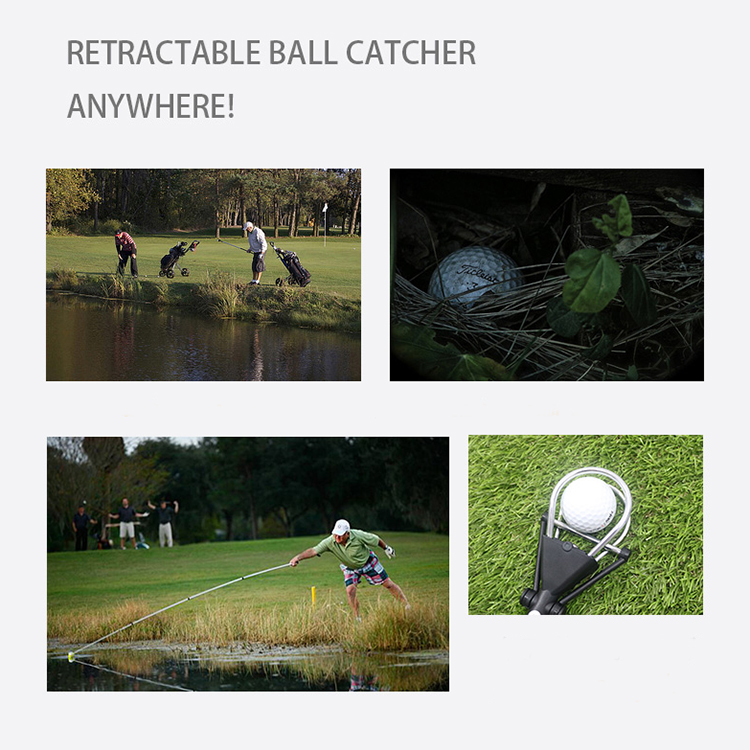 Extendable Golf Ball Retriever, Portable Telescopic Golf Ball Pick Up Ball Retriever, 23.6