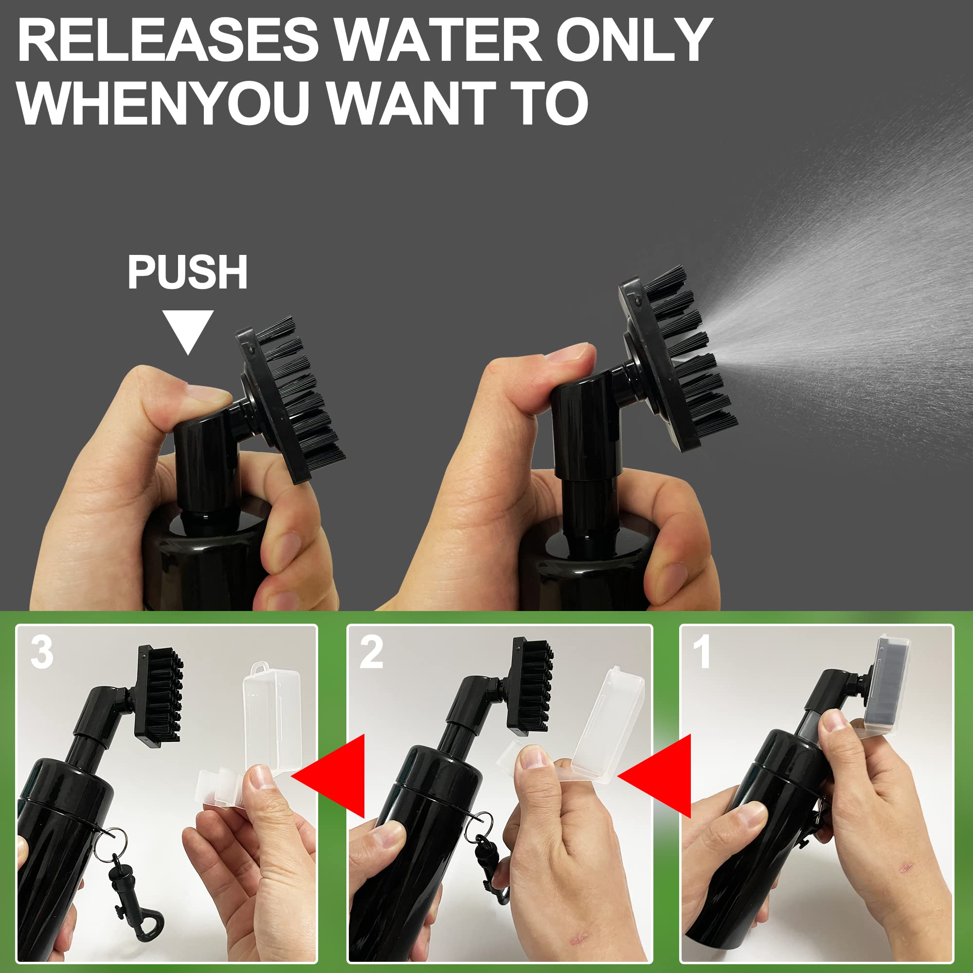 Golf Club Cleaner Brush with Spray Water Bottle, Cleaner Brush with Nylon-Bristles Head, Spray Golf Water Brush Golf Cleaning Tool