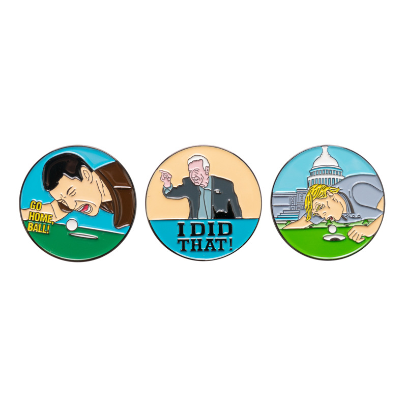 Funny Golf Hat Clip With Enamel Magnetic Golf Ball Marker, Golf Accessories