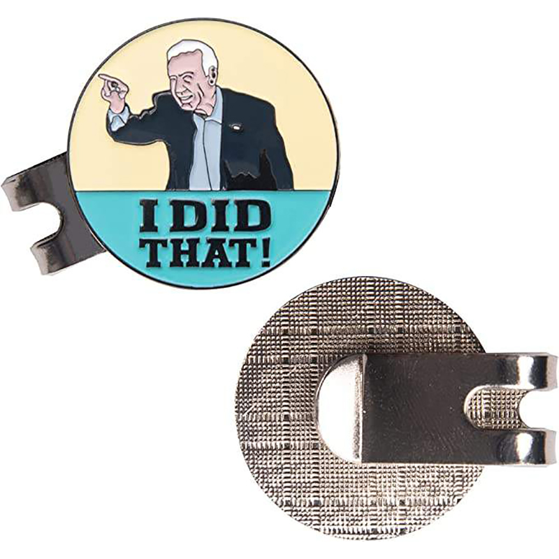 Funny Golf Hat Clip With Enamel Magnetic Golf Ball Marker, Golf Accessories