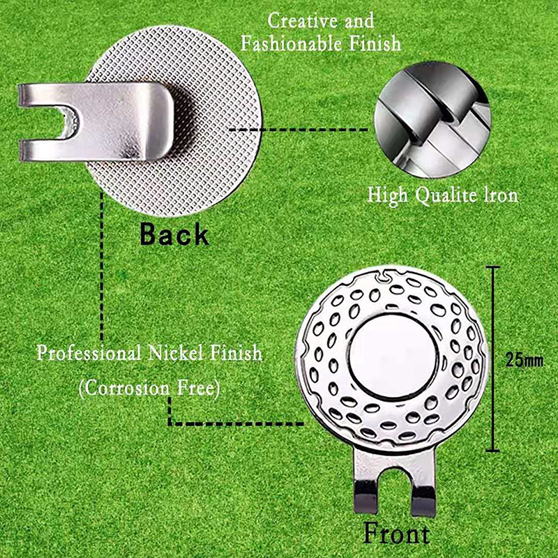Funny Golf Hat Clip With Enamel Magnetic Golf Ball Marker, Golf Accessories