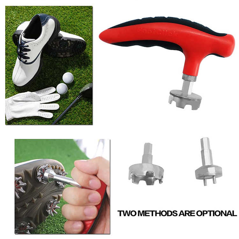 Golf Two Replaceable Shoes Replace Adjustment Torque Wrench Tool, Lightweight Spikes Wrench Tool Shoes Removal, Golf Cleat Wrench