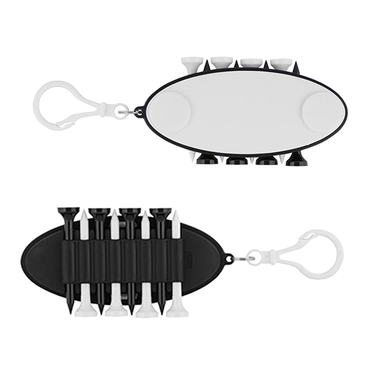 Golf Tool Set Key Tag, Golf Tee Holder Keychain, Golf Ball Marker with Tee Holder Keyring, Golf Tee Carrier With Plastic Carabiner