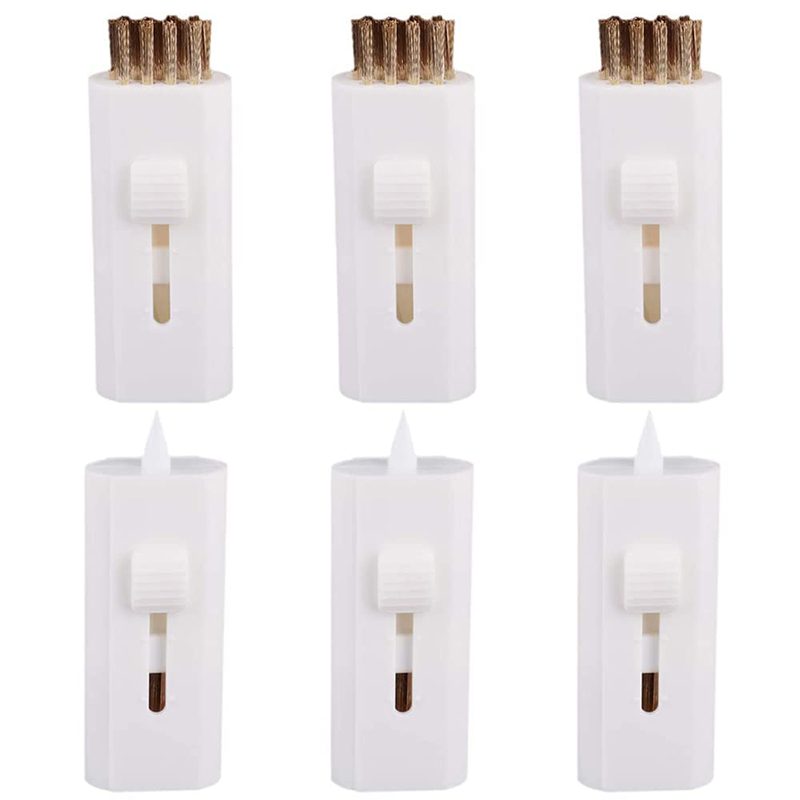 Plastic 2-in-1 Golf Brush, Double Side Retractable Mini Pocket Golf Club Cleaning Brush With Brass Bristles, Spike Groove Cleaner