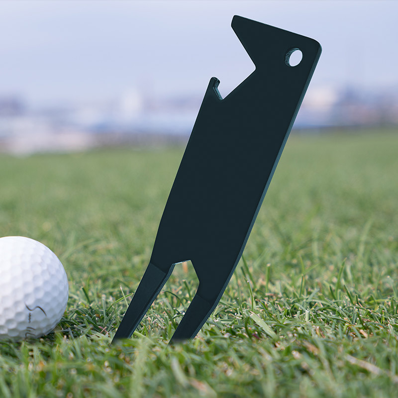 Metal Golf Divot Repair Tool With Bottle Opener
