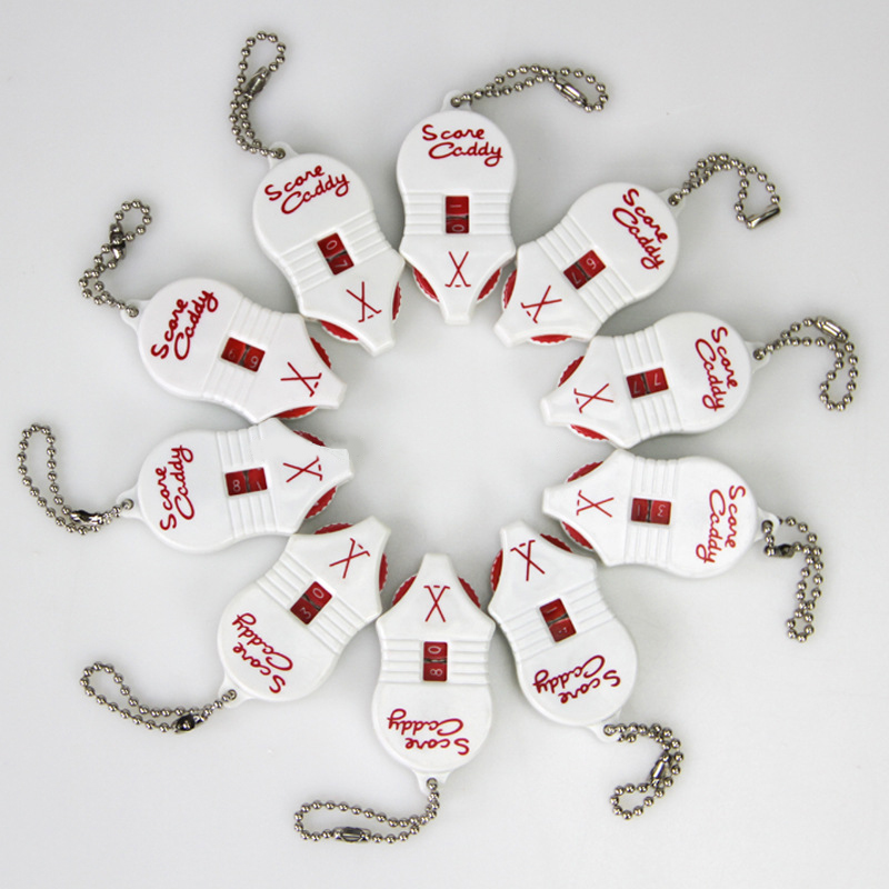 Plastic Golf Score Counter Keychain Tool, Golf Stroke Shot Counter, Hand Held Clicker for Golf Practice