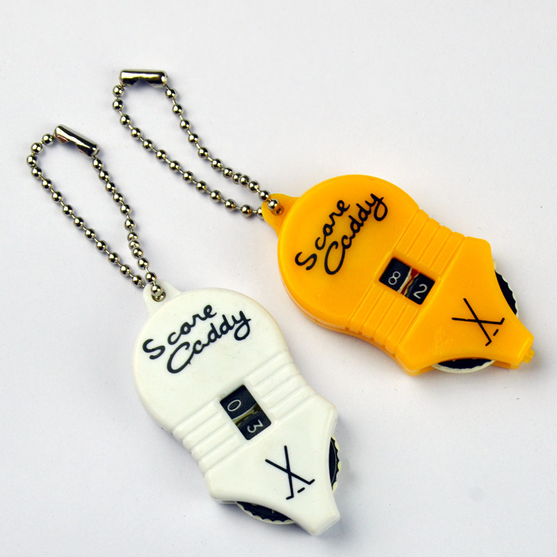 Plastic Golf Score Counter Keychain Tool, Golf Stroke Shot Counter, Hand Held Clicker for Golf Practice