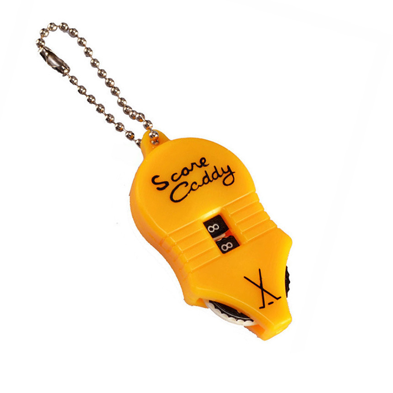 Plastic Golf Score Counter Keychain Tool, Golf Stroke Shot Counter, Hand Held Clicker for Golf Practice