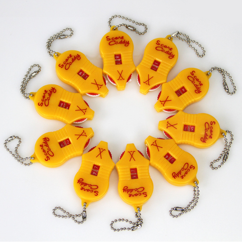 Plastic Golf Score Counter Keychain Tool, Golf Stroke Shot Counter, Hand Held Clicker for Golf Practice