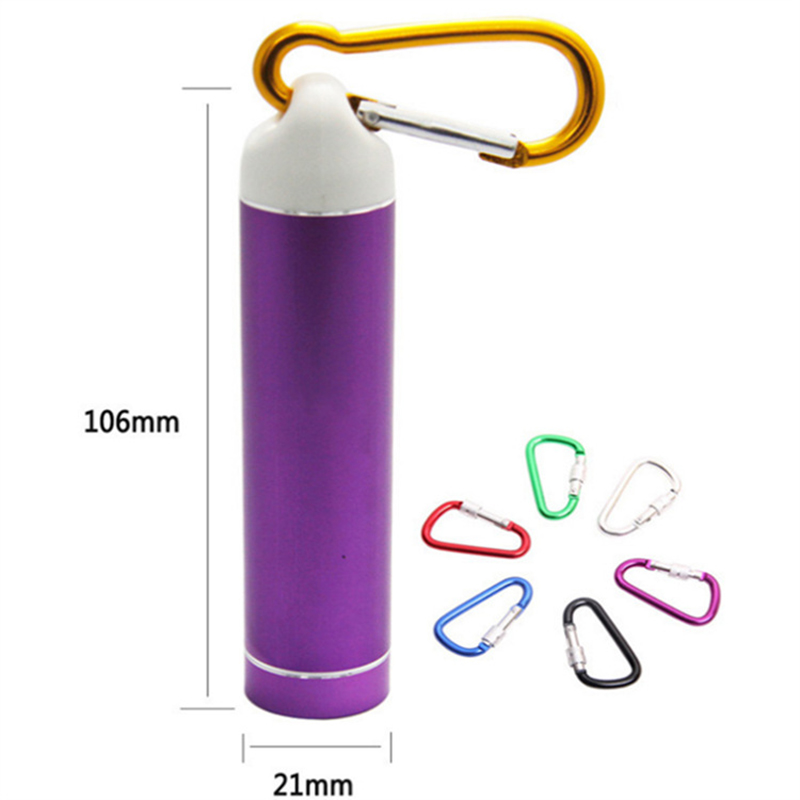 Portable 2600mAh Power Bank With Carabiner, USB Mobile Phone Charging with Carabiner for Smartphones, External Batterie Charger