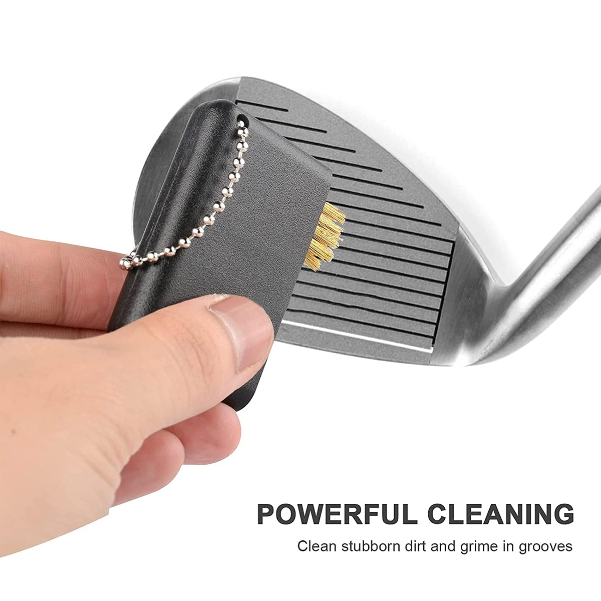 Pocket Golf Club Brush, 3-in-1 Portable Retractable Multiple-Use Golf Club Groove Cleaner Tool, Small Size Golf Accessories