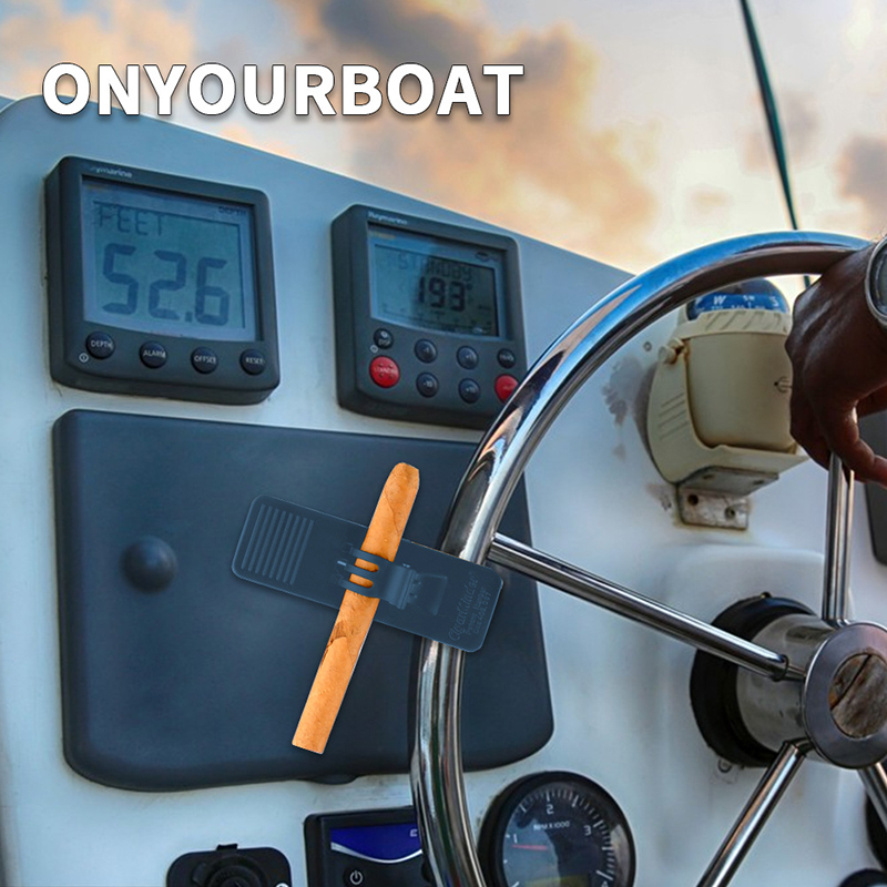 Golf Cigar Holder Clip, Plastic Cigar Minder Clip Holder, Golf Cart Cigar Stand for Golfing Accessories, Boats, BBQ, Grills