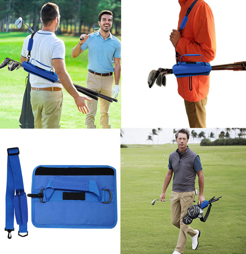 Golf Club Carry Bag With Adjustable Shoulder Strap, Portable Lightweight Golf Club Carrier, Hold 3-5 Poles & 6 Tees & 3 Balls