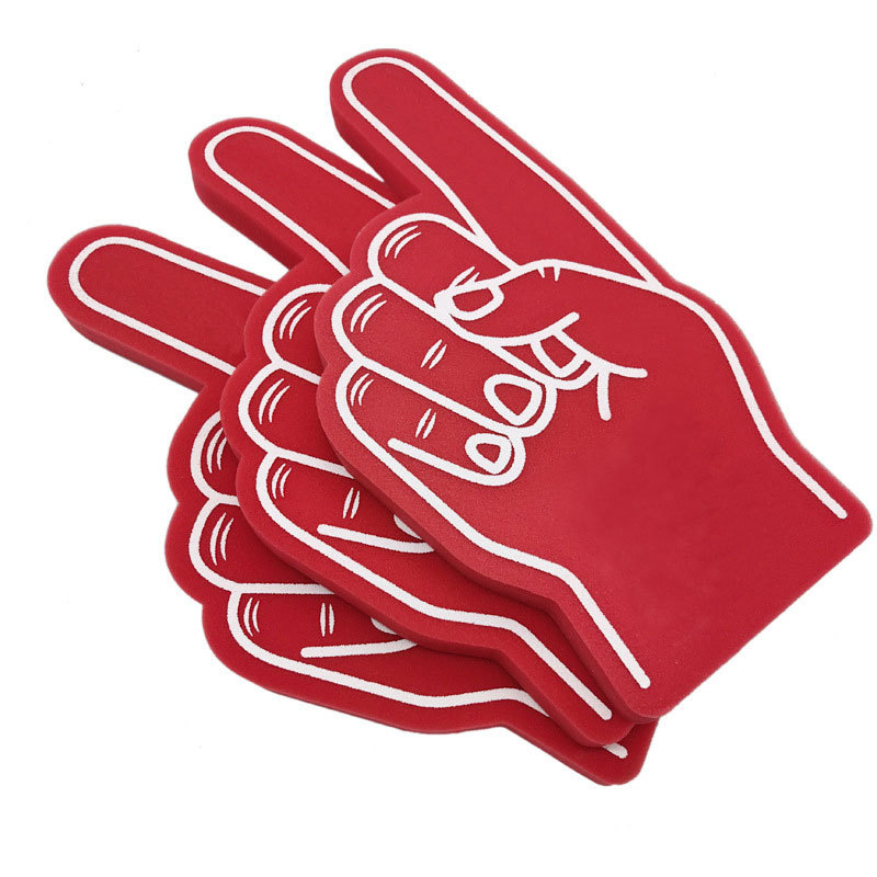 Giant Foam Finger Number 1 Universal Team Finger Foam Hand Pom Pom Cheering Foam Palm For Baseball Football Cheer School Spirit