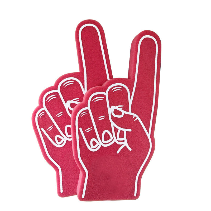 Giant Foam Finger Number 1 Universal Team Finger Foam Hand Pom Pom Cheering Foam Palm For Baseball Football Cheer School Spirit