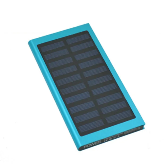 Aluminum 6000mAh Solar Mobile Power, Portable Power Bank External Battery Pack  Charger, Great for Camping, Hiking or Emergencies