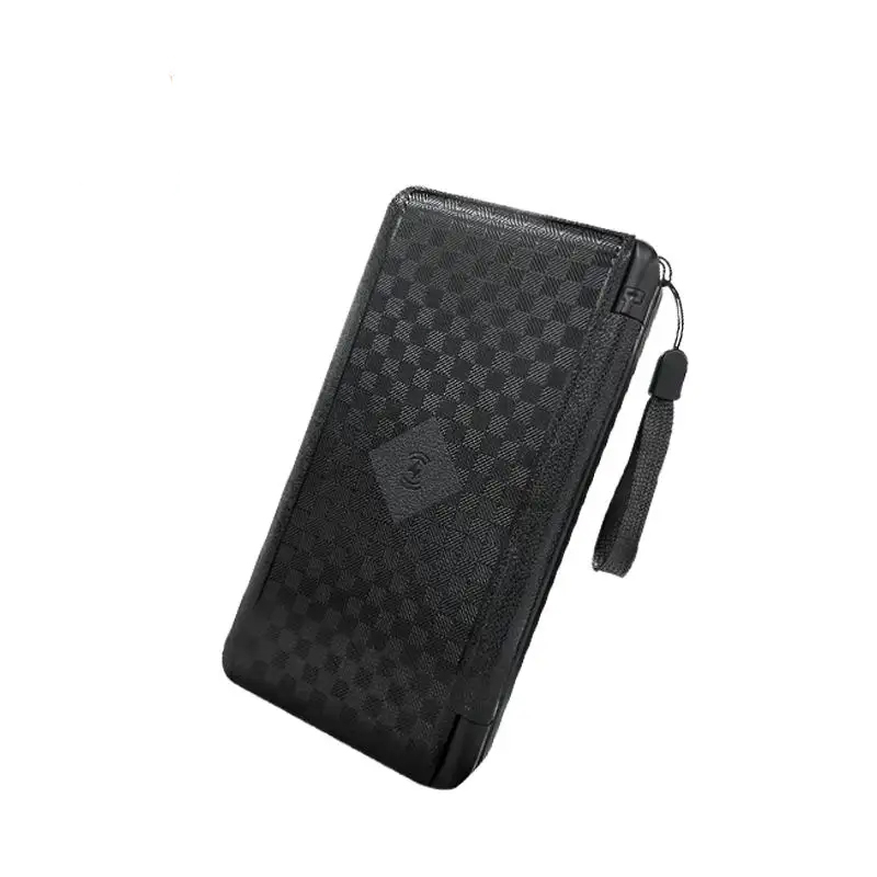 Portable 10,000mAh Fast Charging Solar Power Bank, Foldable Three Solar Panel Wireless Charger For Camping, Hiking, or Emergencies