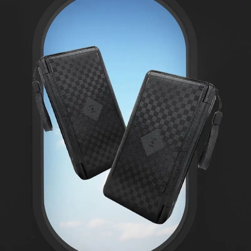 Portable 10,000mAh Fast Charging Solar Power Bank, Foldable Three Solar Panel Wireless Charger For Camping, Hiking, or Emergencies