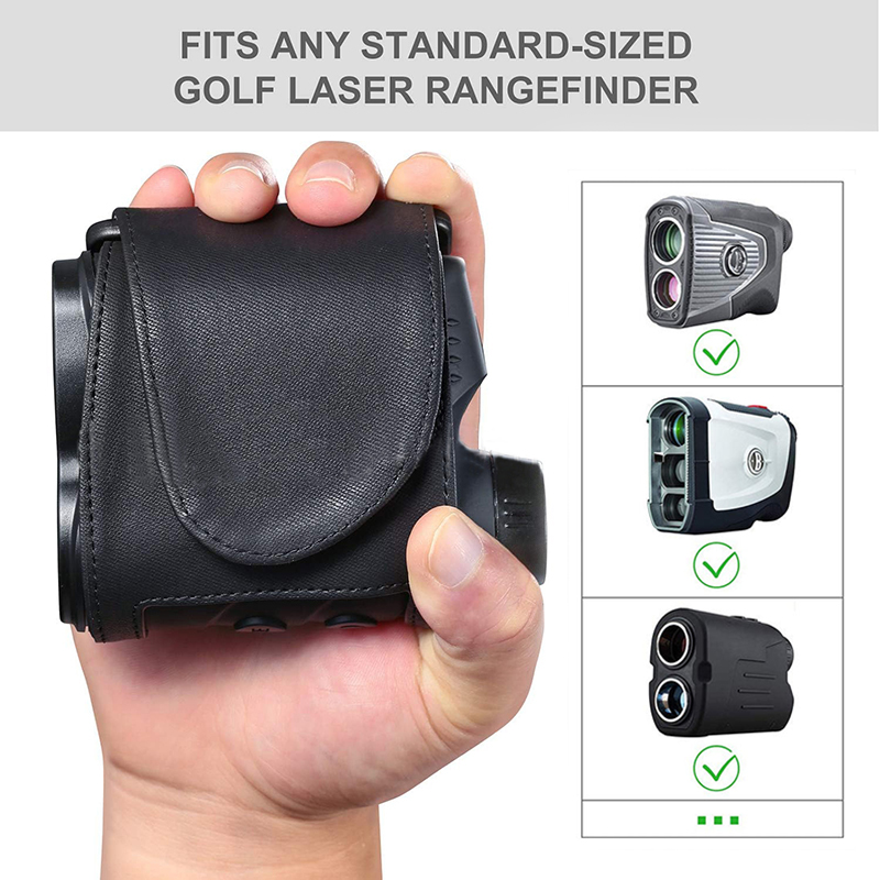 PU Leather Adjustable Strong Magnetic Rangefinder Strap/Mount/Holder/Band/Cover, Easily Attach To Golf Cart Railing Bar or Frame