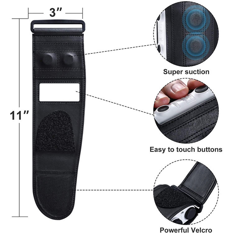 PU Leather Adjustable Strong Magnetic Rangefinder Strap/Mount/Holder/Band/Cover, Easily Attach To Golf Cart Railing Bar or Frame