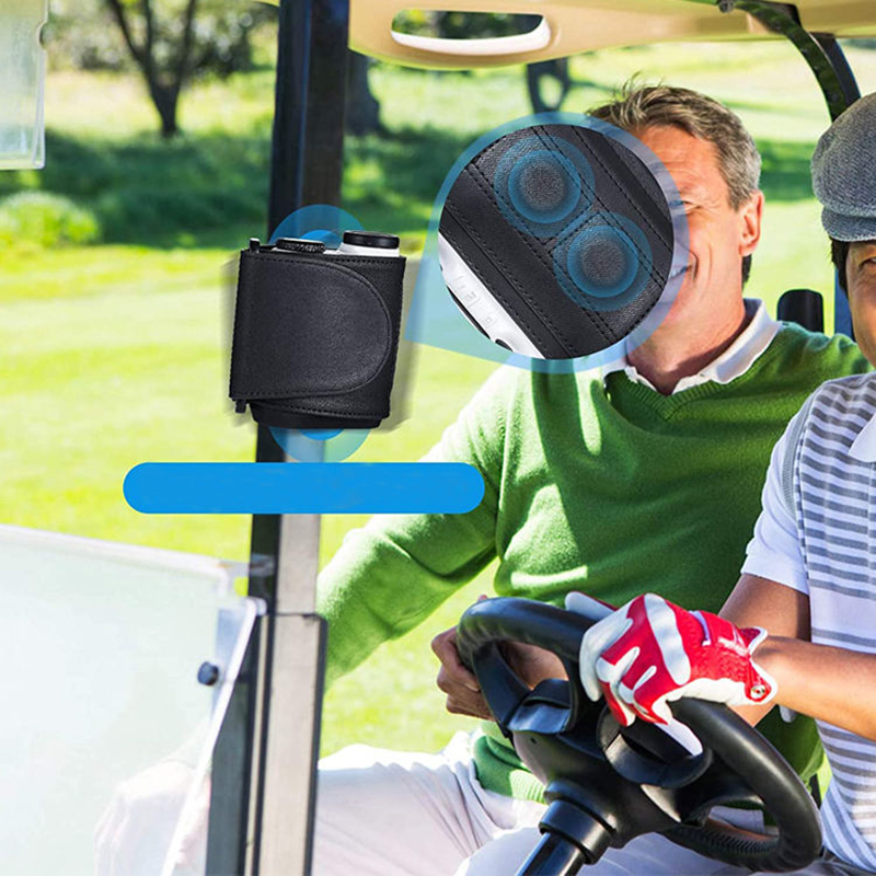 PU Leather Adjustable Strong Magnetic Rangefinder Strap/Mount/Holder/Band/Cover, Easily Attach To Golf Cart Railing Bar or Frame