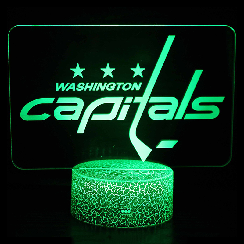 Hockey Night Light, Hockey Player 3D Lamp Light, Remote Control Color Changing Touch Dimmable Night Lamp Home Decor for Hockey Fan