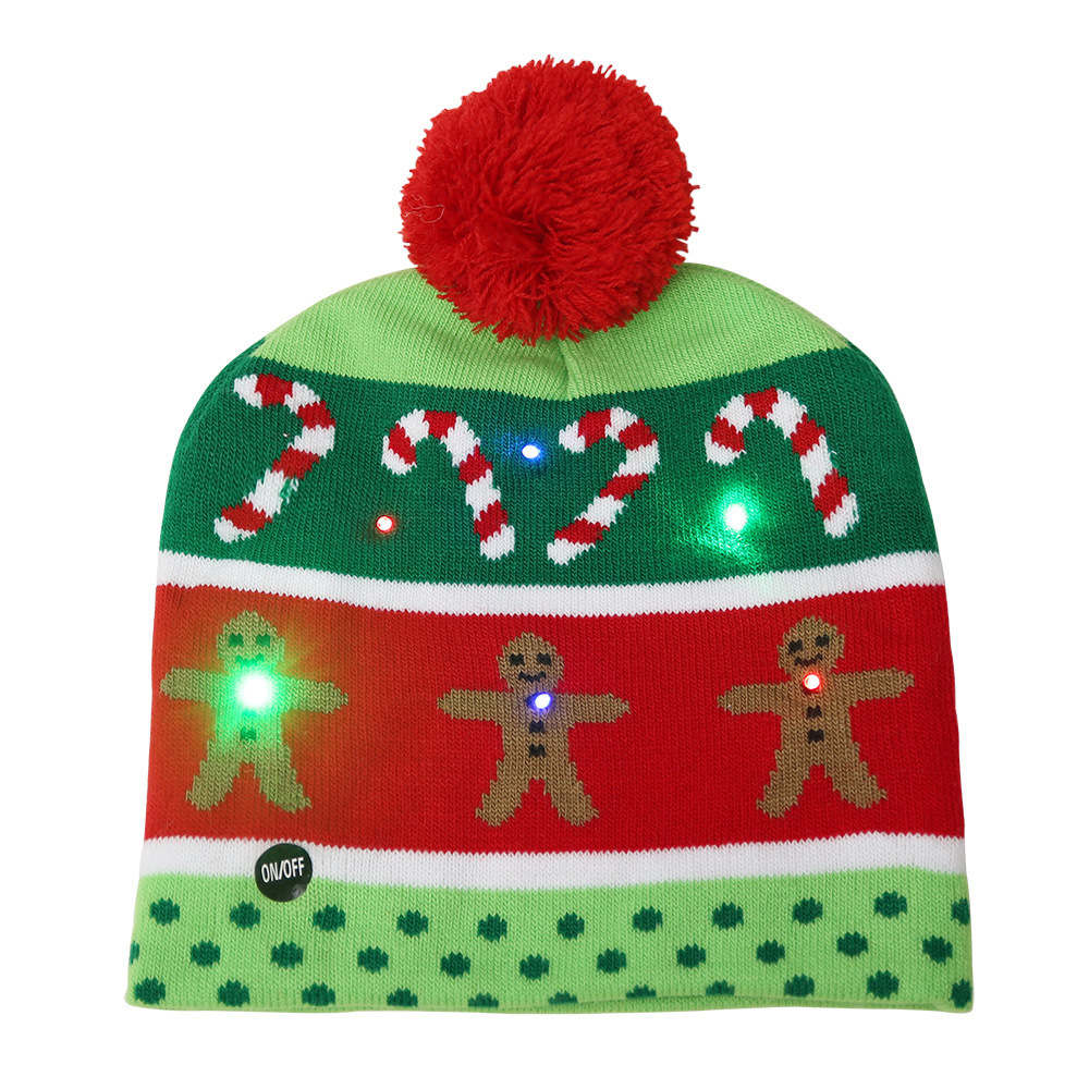 LED Light Up Christmas Beanies Hats for Adults, Unisex Winter Hat Xmas Knitted Beanie Hat, Funny Christmas Gifts Party Supplies