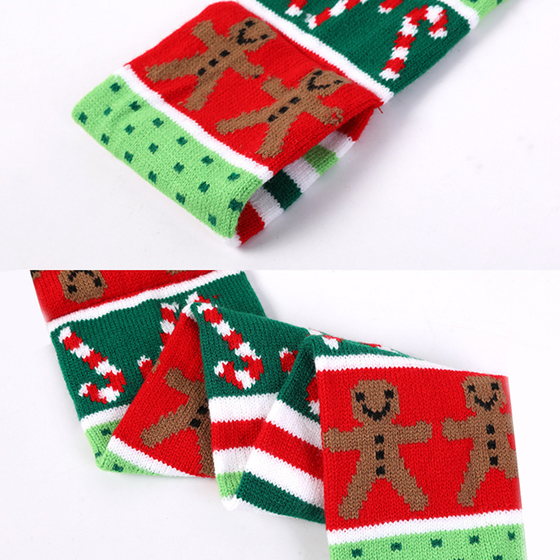 LED Light Up Christmas Scarf Holiday Scarf Warm Knitted Scarf Light Bulb Scarf for Kids Adults Xmas Party