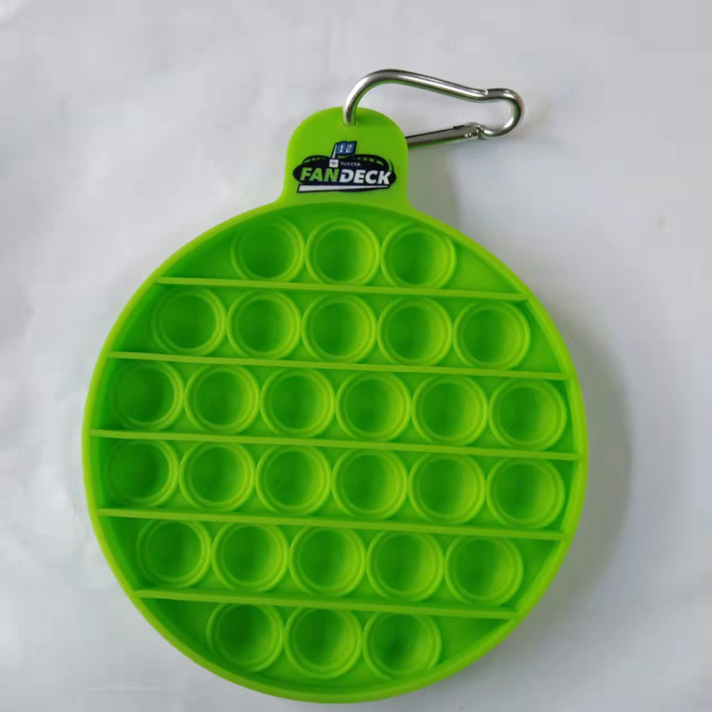 Mini Pop Keychain Silicone Push Bubble Pop Fidget Toy With Carabiner, Silicone Squeeze Sensory Toys, Anxiety Stress Reliever