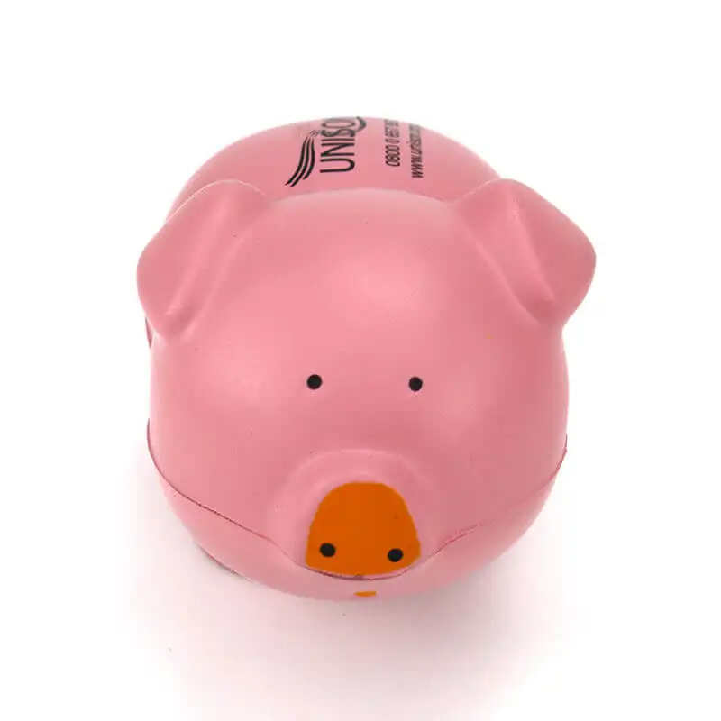 Mini Foam Cute Pig Shape Stress Reliever Ball, Squeeze Piggy Pressure Reliever Toys, Squish Stress Relief for Kid Adult