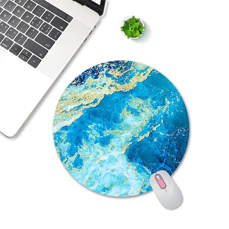Round Rubber Mouse Pad, Small Gaming Pads With Non-Slip Rubber Base For Computer Laptop PC Home Office