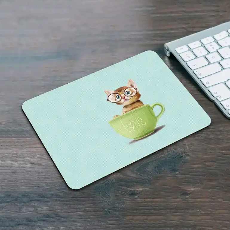 Square Full Color Mouse Pad 7 x 8 inches Premium-Textured Non-Slip Rubber Base Mouse Mat Mousepad for Office & Home