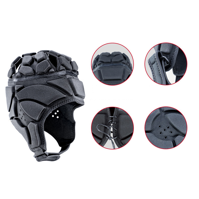 Rugby Goalkeeper Collision Cap: Ultimate head protection with reinforced EVA design, Football Protective Helmet for safer play.
