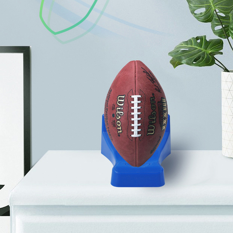 American Football Rugby Display Stand, PP Material, Triangle Structure, Perfect For Football Enthusiasts