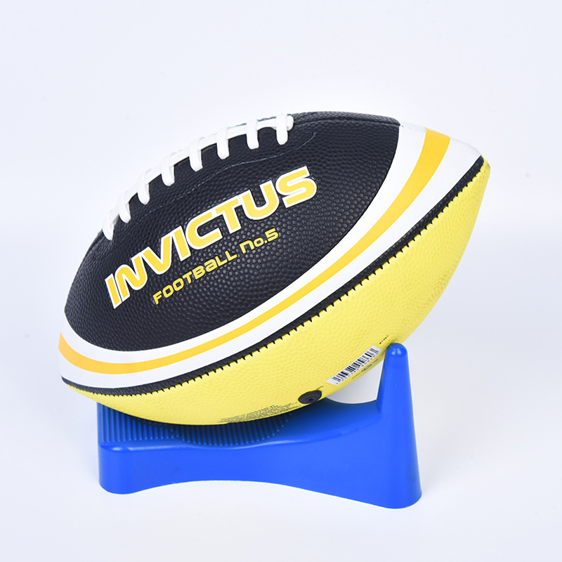 American Football Rugby Display Stand, PP Material, Triangle Structure, Perfect For Football Enthusiasts