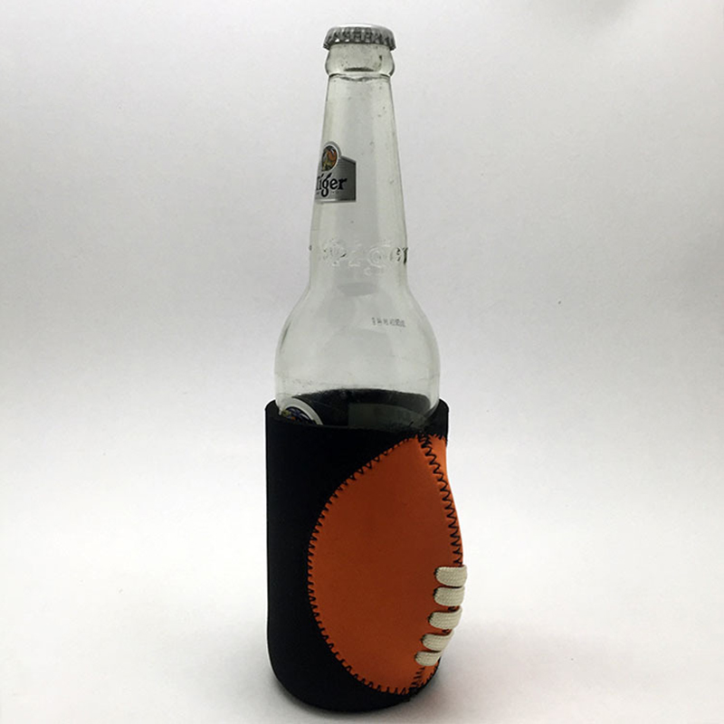 Premium Neoprene Rugby Ball-shaped Bottle Holder Cand Cooler; Perfect fit for cans and bottles, 2.8