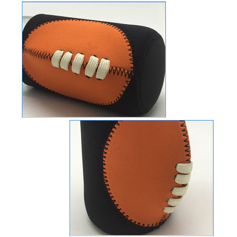 Premium Neoprene Rugby Ball-shaped Bottle Holder Cand Cooler; Perfect fit for cans and bottles, 2.8