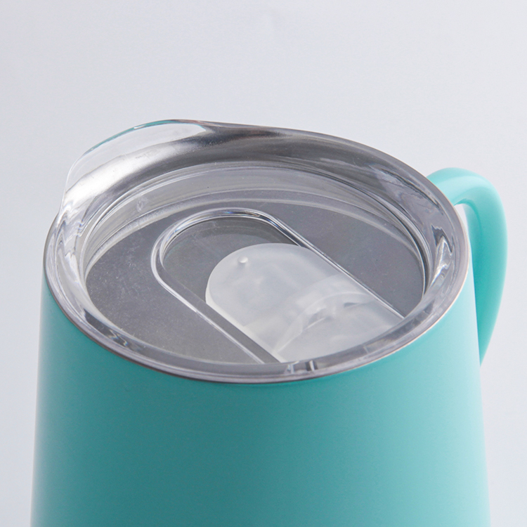 12oz Egg Shaped Double Wall Stainless Steel Coffee Mugs With Handle, Insulated Camping Travel Coffee Beer Cup