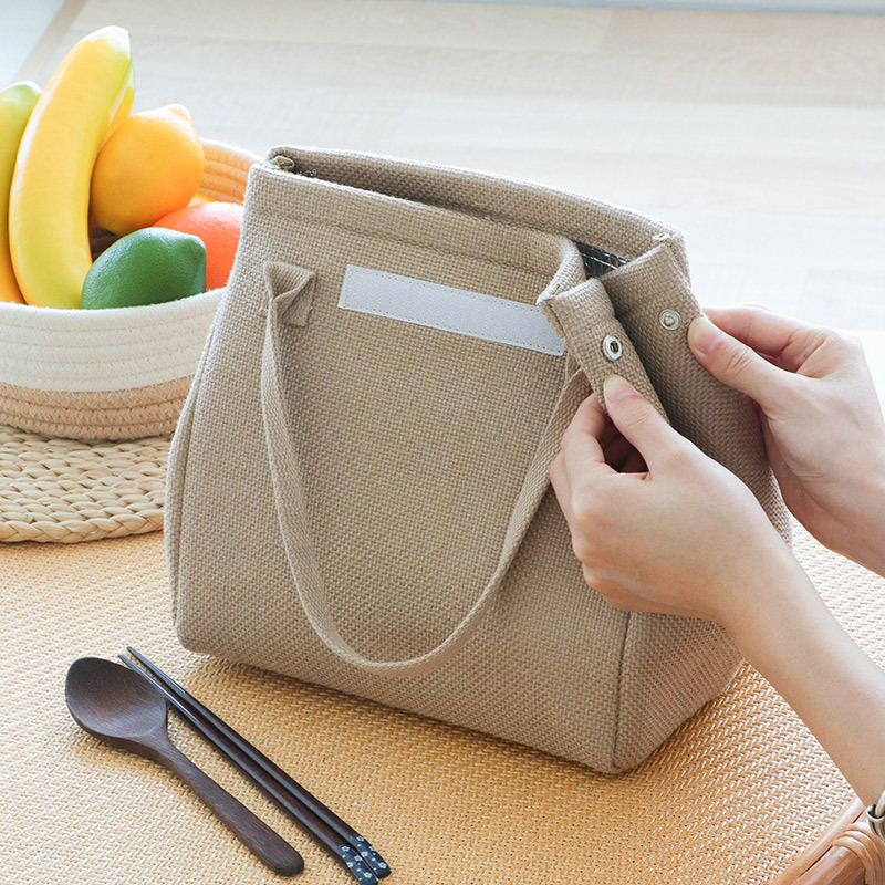 Eco-friendly Picnic Jute Lunch Insulated Cooler Bag for Picnics, Camping, Office Lunches, School, and Outdoor Activities