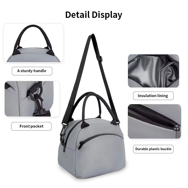 Large Capacity Oxford Insulated Lunch Cooler Bag with Shoulder Strap, perfect for work, school, and outdoor activities