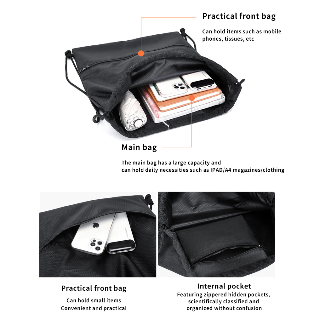 80gsm Non-Woven Polypropylene Drawstring Sports Backpack